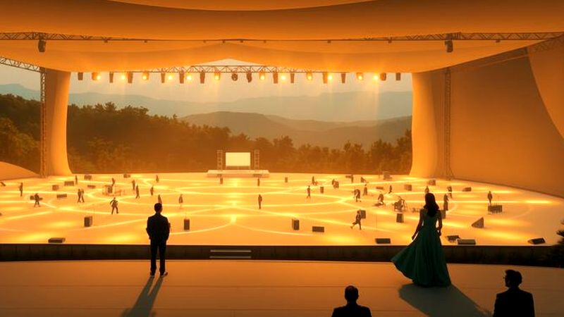 Escenario iluminado