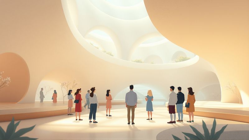 Luz suave revela un encuentro creativo