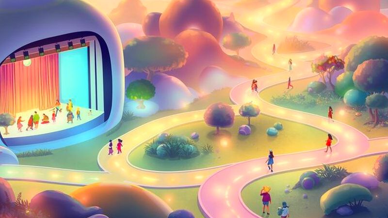 Un mundo encantador de luz y movimiento