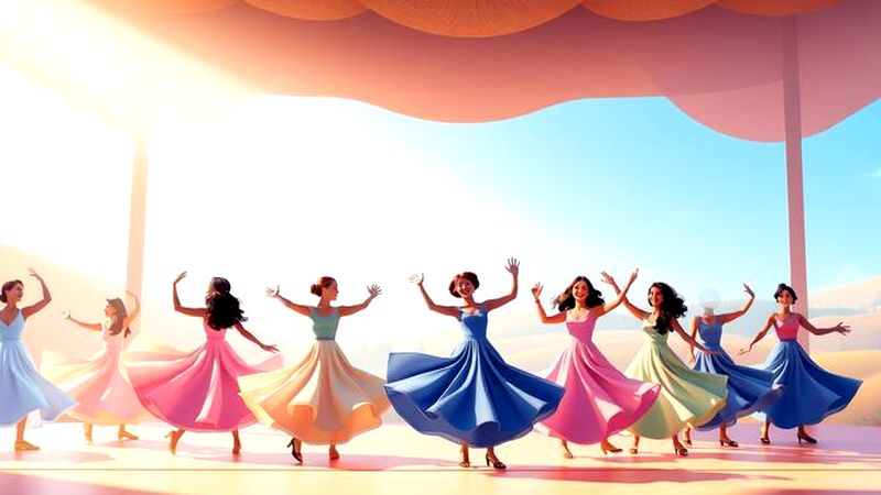 Un escenario elegante celebra la danza armoniosa