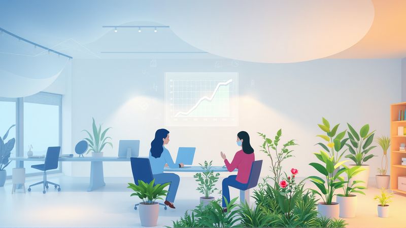 Un espacio optimista y floreciente se visualiza