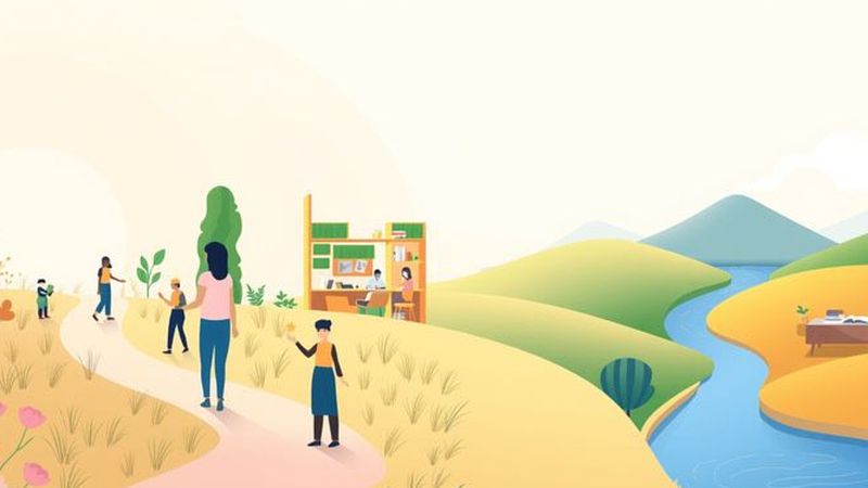 La ilustración evoca colaboración