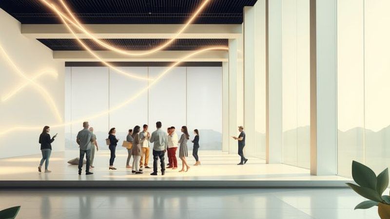 Una escena luminosa evoca comunidad y armonía