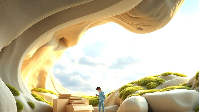 Un artista crea belleza serena en la cueva