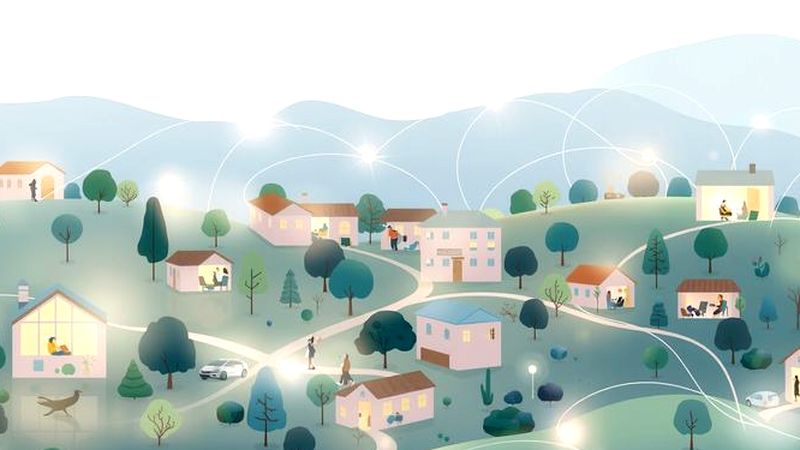 Una ilustración elegante transmite colaboración y calma
