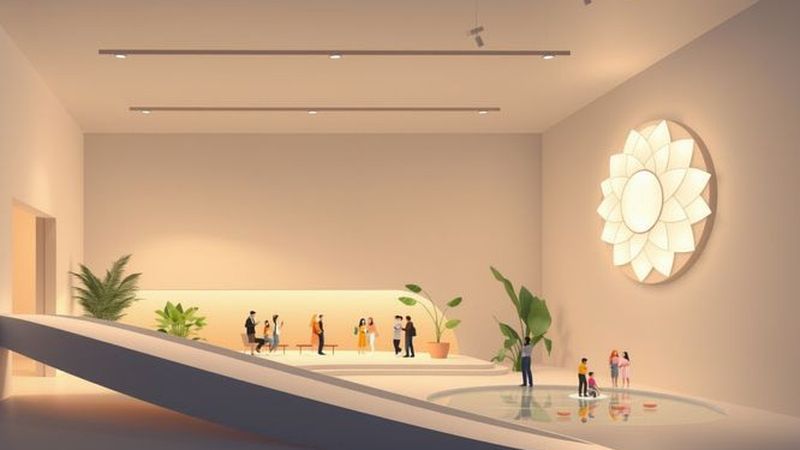 Un estudio luminoso y accesible florece en calma