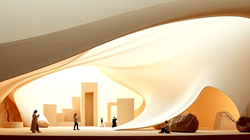 Escenario sereno: colaboración creativa y luz suave