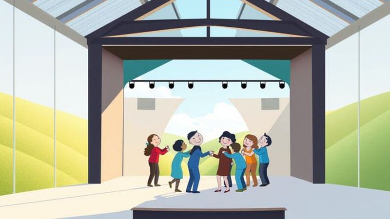 Una comunidad construye un escenario armonioso