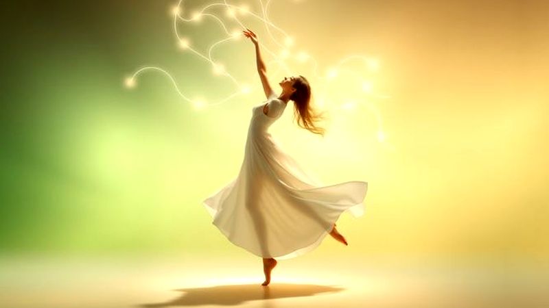 Bailarín absorbe energía en estudio suave
